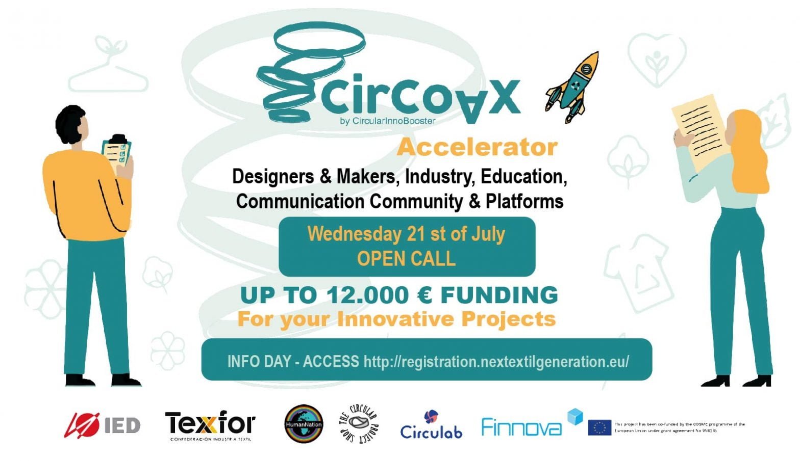 INFODAY: Opening of the call for the European accelerator CirCoAX, which will scale SMEs in the fashion and textile industry that favour the circular economy in the sector