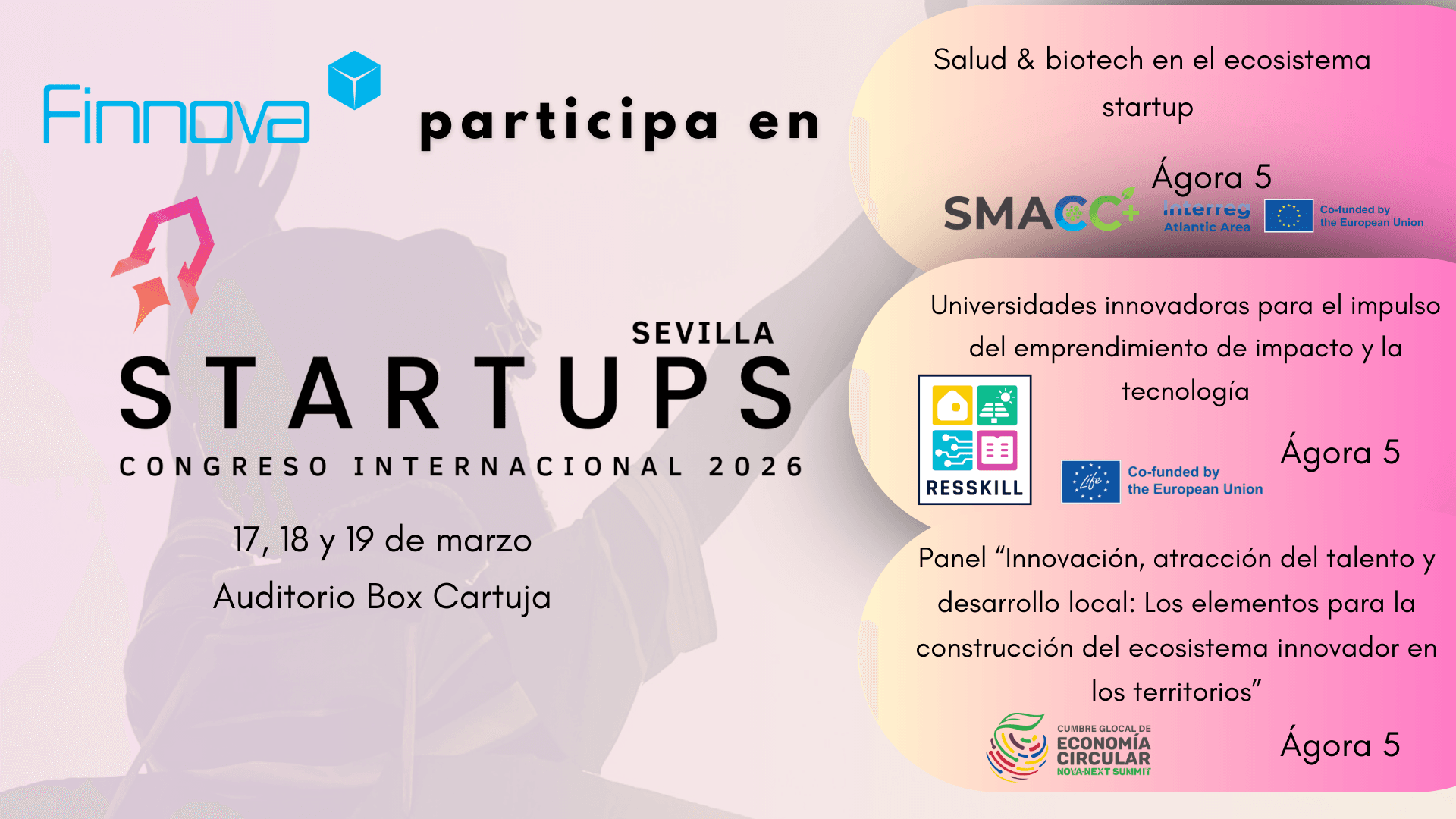 Finnova impulsará el ecosistema emprendedor europeo en el Congreso Internacional de Startups de Sevilla 2026 